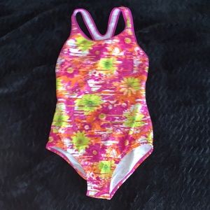 Girls Speedo Floral One-Piece Swimsuit